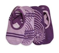 Gaiam Yoga Barre Socks 2 Pack Non Slip Sticky Toe Grip Accessories for Women & Men Pure Barre, Yoga, Pilates, Dance One Size Fits Most, Blush