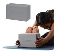 Gaiam Yoga Block - Supportive Latex-Free Eva Foam - Soft Non-Slip Surface with Beveled Edges for Yoga, Pilates, Meditation - Yoga Accessories for Stability, Balance, Deepen Stretches,One Block - Grey