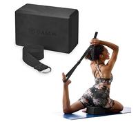 Gaiam Yoga Block & Strap Combo Set - Yoga Block with Strap, Pilates & Yoga Props for Stability, Balance & Optimal Alignment