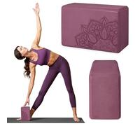 Gaiam Yoga Block - Supportive Latex-Free EVA Foam Soft Non-Slip Surface for Yoga, Pilates, Meditation (Athenian Blush) (05-64086)