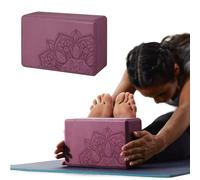 Gaiam Yoga Block - Supportive Latex-Free EVA Foam Soft Non-Slip Surface for Yoga, Pilates, Meditation (Athenian Blush) (05-64086)