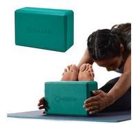 Gaiam Yoga Block - Supportive Latex-Free EVA Foam Soft Non-Slip Surface for Yoga, Pilates, Meditation, Lush Teal