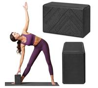 Gaiam Yoga Block - Supportive Latex-Free EVA Foam Soft Non-Slip Surface for Yoga, Pilates, Meditation (Navajo Black)