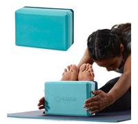 Gaiam Yoga Block - Supportive Latex-Free EVA Foam Soft Non-Slip Surface for Yoga, Pilates, Meditation, Skyline