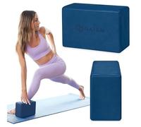 Gaiam Yoga Block - Supportive Latex-Free Eva Foam - Soft Non-Slip Surface with Beveled Edges for Yoga, Pilates, Meditation - Yoga Accessories for Stability, Balance, Deepen Stretches (Indigo Ink)