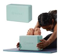 Gaiam Yoga Block - Supportive Latex-Free Eva Foam - Soft Non-Slip Surface with Beveled Edges for Yoga, Pilates, Meditation - Yoga Accessories for Stability, Balance, Deepen Stretches (Cool Mint)