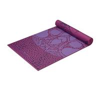 Gaiam Yoga Mat Premium Print Reversible Extra Thick Non-Slip Exercise Fitness Mat for All Types of Yoga, Pilates and Floor Training, Purple Aurora 6mm