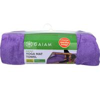 Gaiam Yoga Mat Towel Stay Put – Microfiber 178 x 66 cm – Purple