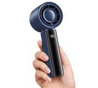 gaiatop Powerful Handheld Fan Rechargeable, High Speed 100-Level Turbo Cooling, Portable Pocket Small Hand Fan, Summer Outdoor Travel Essentials, Dad Gifts for Men Women, Navy Blue