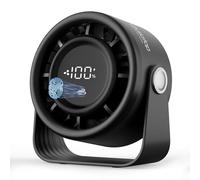gaiatop Small Desk Fan Rechargeable, 5in Desktop Fan 4000mAh Battery Powered, Touch Control LED Display, 360° Tilt, 5-Speed Strong Wind, for Bedroom Dorm Office Desk, Gifts for Women Men Teens, Black