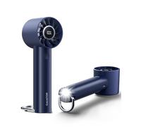 Gaiatop Turbo Hand Held Fans with LED Torch Clasp Base, Portable Fans Mini Hand Fan, Travel Essentials Small Handheld Rechargeable Desk Fan for Home Office Outdoor Camp, Gifts for Women Men, Navy Blue