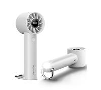 gaiatop Turbo Hand Held Fans with LED Torch Clasp Base, Portable Fans Mini Hand Fan, Travel Essentials Small Handheld Fan Rechargeable for Home Office School Outdoor Camp, Gifts for Women Men, White