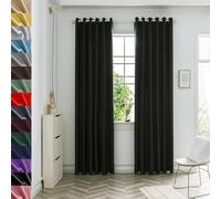 GAIFNAG 100% Blackout Curtains Bedroom 200 x 250 cm Thermal Insulated & Noise Reducing, Facile da Installare Soundproof Blackout Curtains for Bedroom, Kitchen, Nursery, Black
