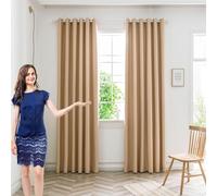 GAIFNAG Curtains for Bedroom Blackout 160 x 150 cm Thermal Insulated & Noise Reducing, Facile da Installare String Curtains Door Fly Screen Curtain for Bedroom and Living Room, Khaki