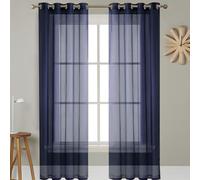 GAIFNAG Solid Thermal Insulated Blackout Curtains 100 x 175 cm Insulated Energy Efficiency Eyelet Super Soft Beaded Curtain Door Curtain Beads for Apartment/Hotel Dorm, Navy Blue