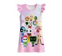 Gaifully Girls Nightdress Nightie Pjs Princess Flutter Sleeve Nightgowns Sleepwear for 5-12 Year Pink