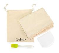 GaiKlia Bakers Bread Dough Couche - 26 x 34 Inch Large Heavy Duty 100% Thick Cotton Proofing Cloth for Baguette French Loaves - Complete with Dough Cutter and Spatula