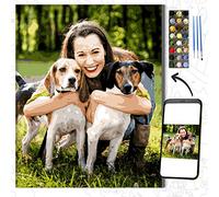 GAILEAF Personalized Customized Paint by Numbers for Adults, Professional Pet and Portrait Painting Kits, DIY Gifts Make Your Own Photo with Frame (with Frame, 40x40cm)