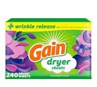 Gain Dryer Sheets Laundry Fabric Softener, Moonlight Breeze, 240 Count