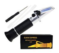 GAIN EXPRESS 0-32% Brix Refractometer ATC High-Concentrated Sugar Solution Content Test Tool 0.2% Division, Homebrew Tester Meter, Brandy Beer Fruits Vegetables Juices Soft Drinks