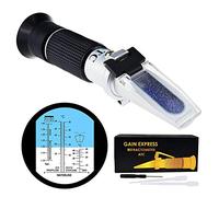 GAIN EXPRESS 5-in-1 Automotive Battery Antifreeze Refractometer ATC for Specific Gravity, Windshield Screenwash Fluid, Freezing Point Measurement Tester Meter Coolant Condition