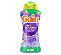 Gain In-Wash Laundry Scent Booster Beads Long-Lasting Fresh Scent Beads All Day Freshness and Odor Protection, Moonlight Breeze Scent, 30.1 oz (Packaging May Vary)