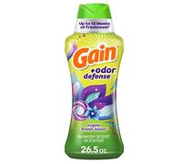Gain + Odor Defense Laundry Scent Booster Beads for Washer, Super Fresh Blast Scent, 26.5 oz, HE Compatible