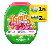 Gain Super Sized Flings Laundry Detergent Pacs 45 Count Hibiscus Hula Scent