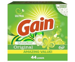 Gain Ultra Original Scent High Efficiency Powder Laundry Detergent, 45 Ounce