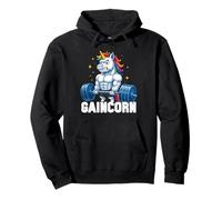 Gaincorn Funny Unicorn Gym Weightlifting Women Men Boys Pullover Hoodie
