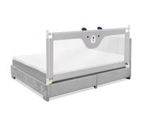 Gainoom 175Cm Cute Baby Bed Rail Guard Toddler Infant Security Guardrail W/ Double Lock