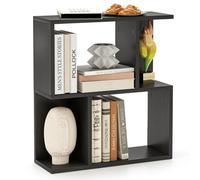 Gainoom 3-Tier Bookshelf Display Shelf Home Office Freestanding Side Table Black