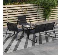 Gainoom 4 Pieces Patio Furniture Set With 2 Rocking Bistro Chairs Outdoor Conversation Set