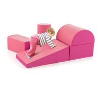 Gainoom 5 Pieces Kids Pink Climb And Crawl Foam Play Set Educational Software