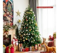 Gainoom 7Ft Hinged Life-Like Christmas Tree W/ 450 Led Lights Pre-Lit Artificial Xmas Tree W/ 1315 Pe & Pvc Leaves