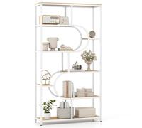Gainoom 8-Tier Natural Bookshelf Industrial Etagere Bookcase W/storage Shelves