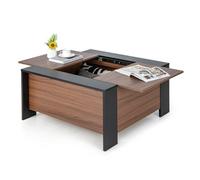 Gainoom 92Cm Coffee Table Square Center Table W/sliding Top