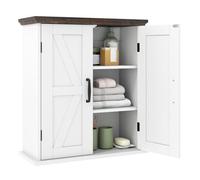 Gainoom Bathroom White Wall Cabinet Farmhouse Medicine Cabinet Over The Toilet Storage Cabinet Wall Mounted