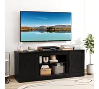 Gainoom Black Farmhouse Tv Stand For 70" Tvs 150 Cm Long Media Console Cabinet