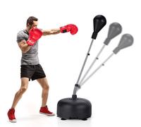 Gainoom Black Punching Bag Adults Kids Speed Bag With Stand