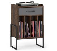 Gainoom Coffee Table Black Farmhouse Accent Table 2-Tier Rectangular Center Table With Open Storage Shelf