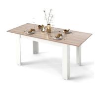 Gainoom Extendable Dining Table Modern Kitchen Table Large Industrial Dinner Furniture W/ Adjustable Tabletop & L-Shaped Legs