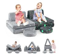 Gainoom Glow In The Dark Modular Kids Play Couch Set Fold Out Children Sofa