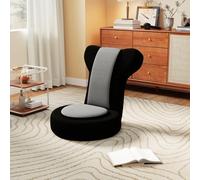 Gainoom Grey Floor Chair Lazy Sofa Chair Comfy Gaming Leisure Chair With Adjustable Headrest & Backrest