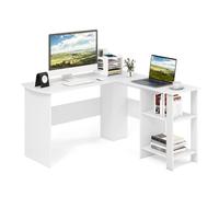 Gainoom L-Shaped Corner Computer Desk Pc Table Writing Desk Workstation Home Office