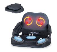 Gainoom Low Back Massager With Heat Foldable Shiatsu Massage Lumber & Hip Support Seat Cushion With Kneading