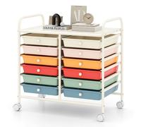 Gainoom Macaron Storage Cart Multi-Purpose Utility Cart With Drawer