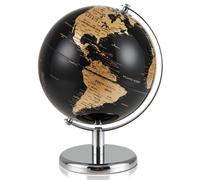 Gainoom Metallic Black World Globe 20Cm Gold Rotating Earth Globe W/metal Stand