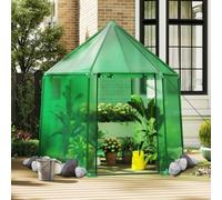 Gainoom Mini Walk-In Greenhouse Portable Outdoor Warm House For Winter W/ Rustproof Pe-Coated Metal Frame