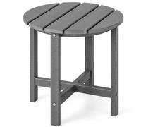 Gainoom Outdoor Side Table Weather-Resistant Hdpe Adirondack Table-Gray
